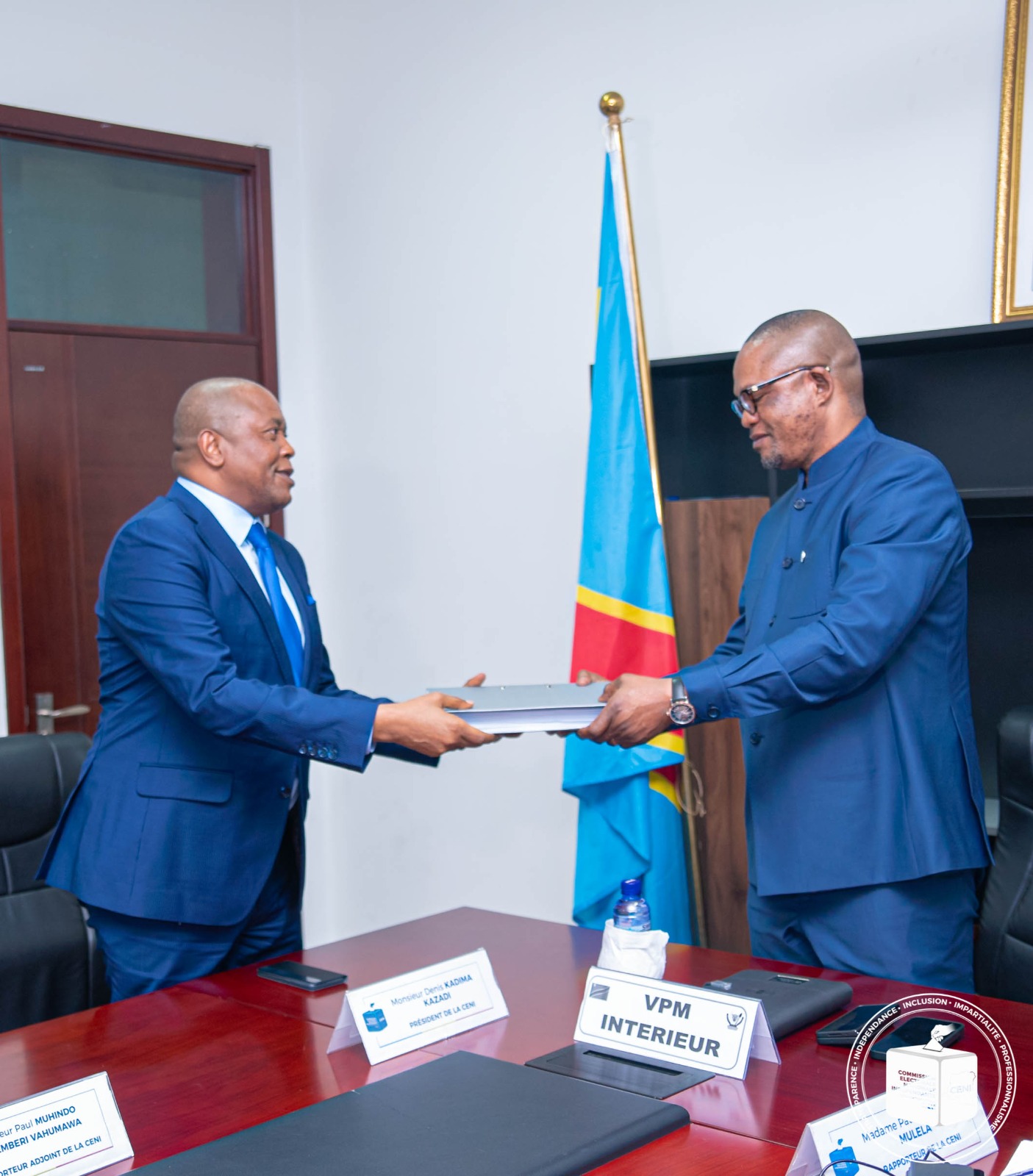 RDC : la CENI dépose l’avant-projet de loi sur la répartition des sièges au ministère de l’Interieur et Sécurité