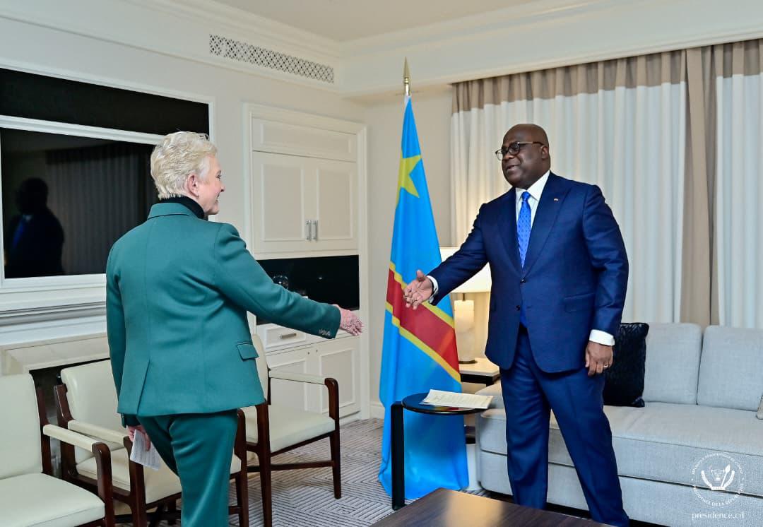 New York : Le Président Félix Tshisekedi échange avec la directrice du PAM sur la crise alimentaire dans l’Est de la RDC